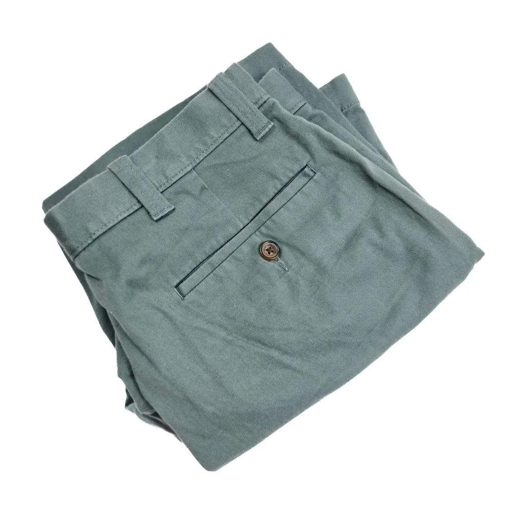 J. Crew Khaki Green Flat‎ Front 9 inch Inseam Chino Shorts Men's Size 30